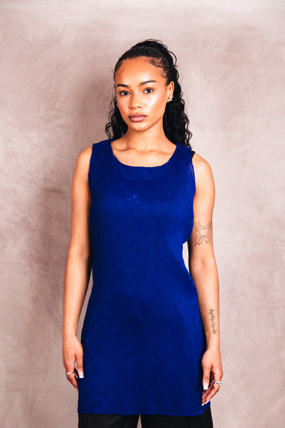 A/W 2004 Issey Miyake Chevron Pleat Mini Dress