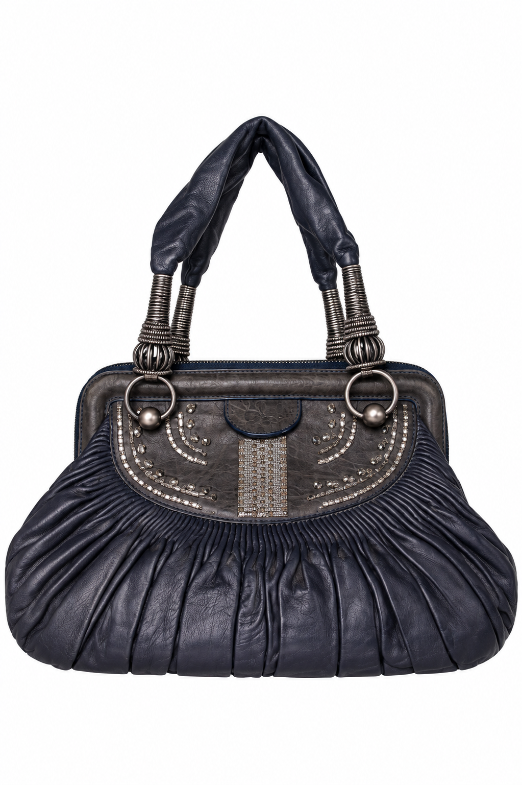 2007 Dior By Galliano Le Plisse Leated Leather Basket Bag