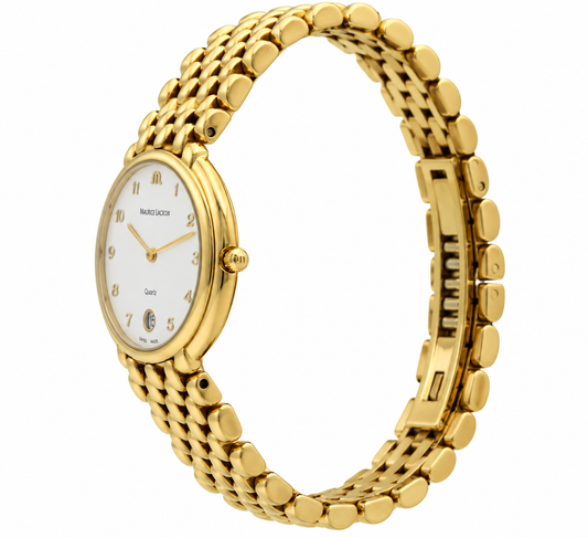 Maurice Lacroix Swiss Quartz Gold Electroplated Watch (900-MAU-M). LWM864