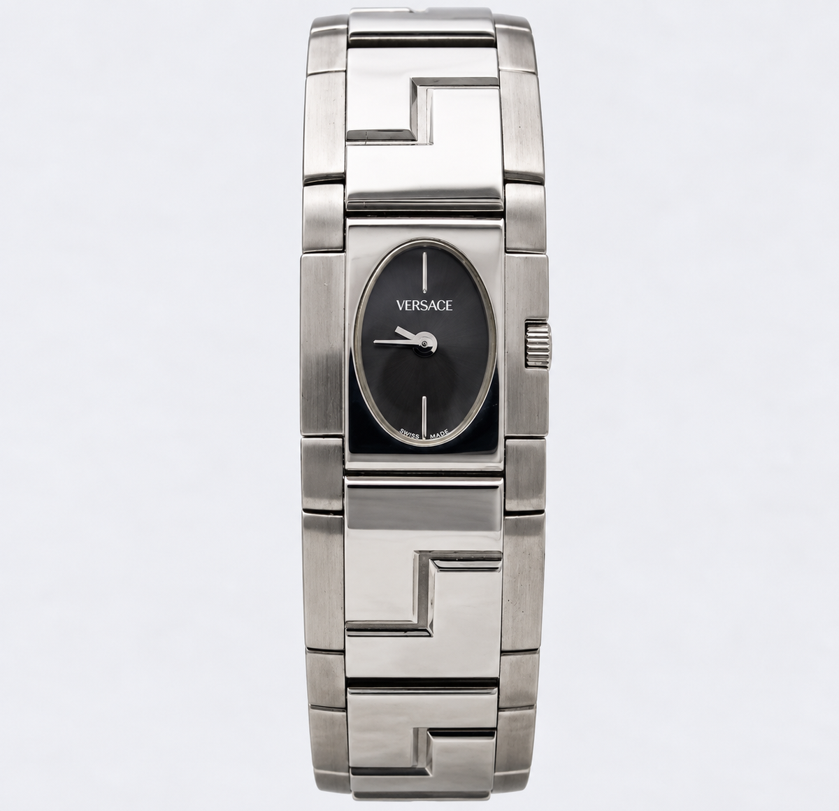 Versace ESQ99 Black Dial Greca Steel Bracelet Watch(752-VER-L). LWM864