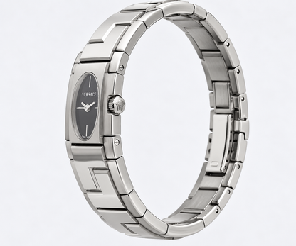 Versace ESQ99 Black Dial Greca Steel Bracelet Watch(752-VER-L). LWM864