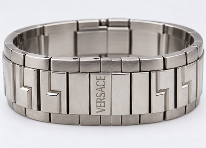 Versace ESQ99 Black Dial Greca Steel Bracelet Watch(752-VER-L). LWM864