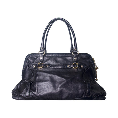Gucci Horsebit Gold Hardware Black Leather Handbag SC: 5782