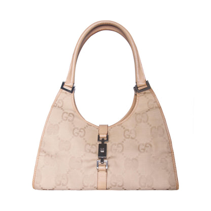 Gucci GG Canvas Beige Jackie 1961 Handbag