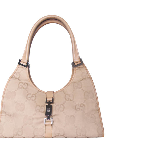 Gucci GG Canvas Beige Jackie 1961 Handbag