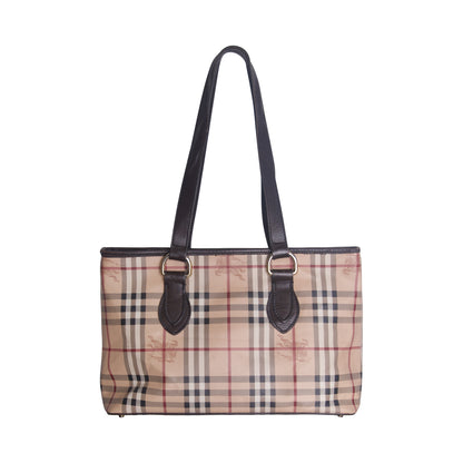 Burberry Haymarket Check Coated Canvas Handbag