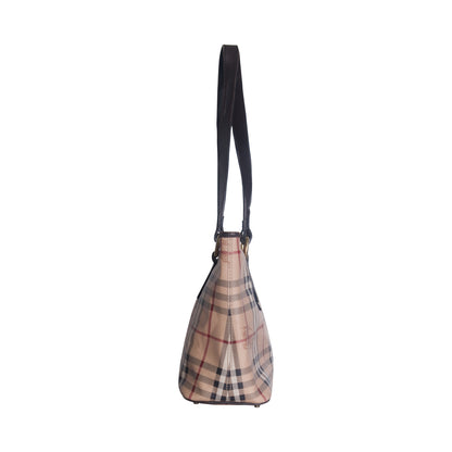 Burberry Haymarket Check Coated Canvas Handbag