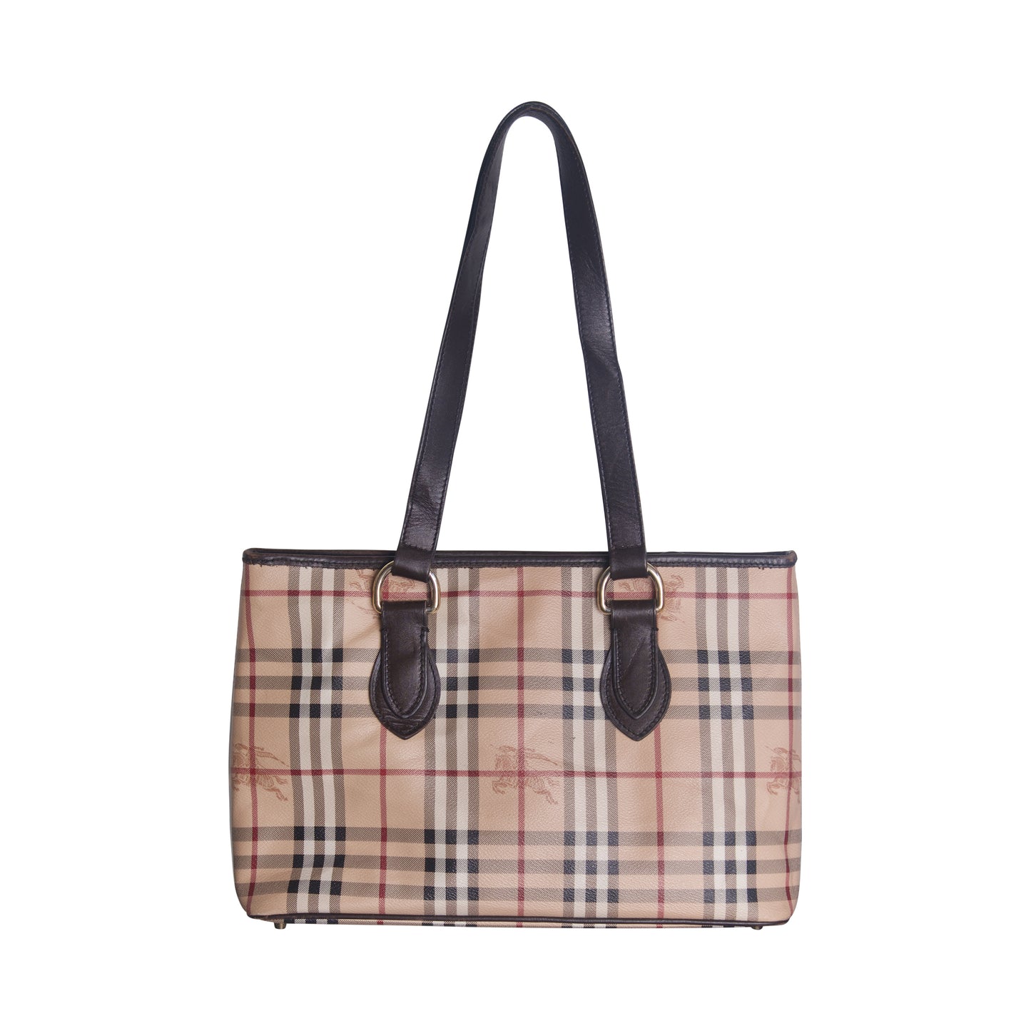 Burberry Haymarket Check Coated Canvas Handbag