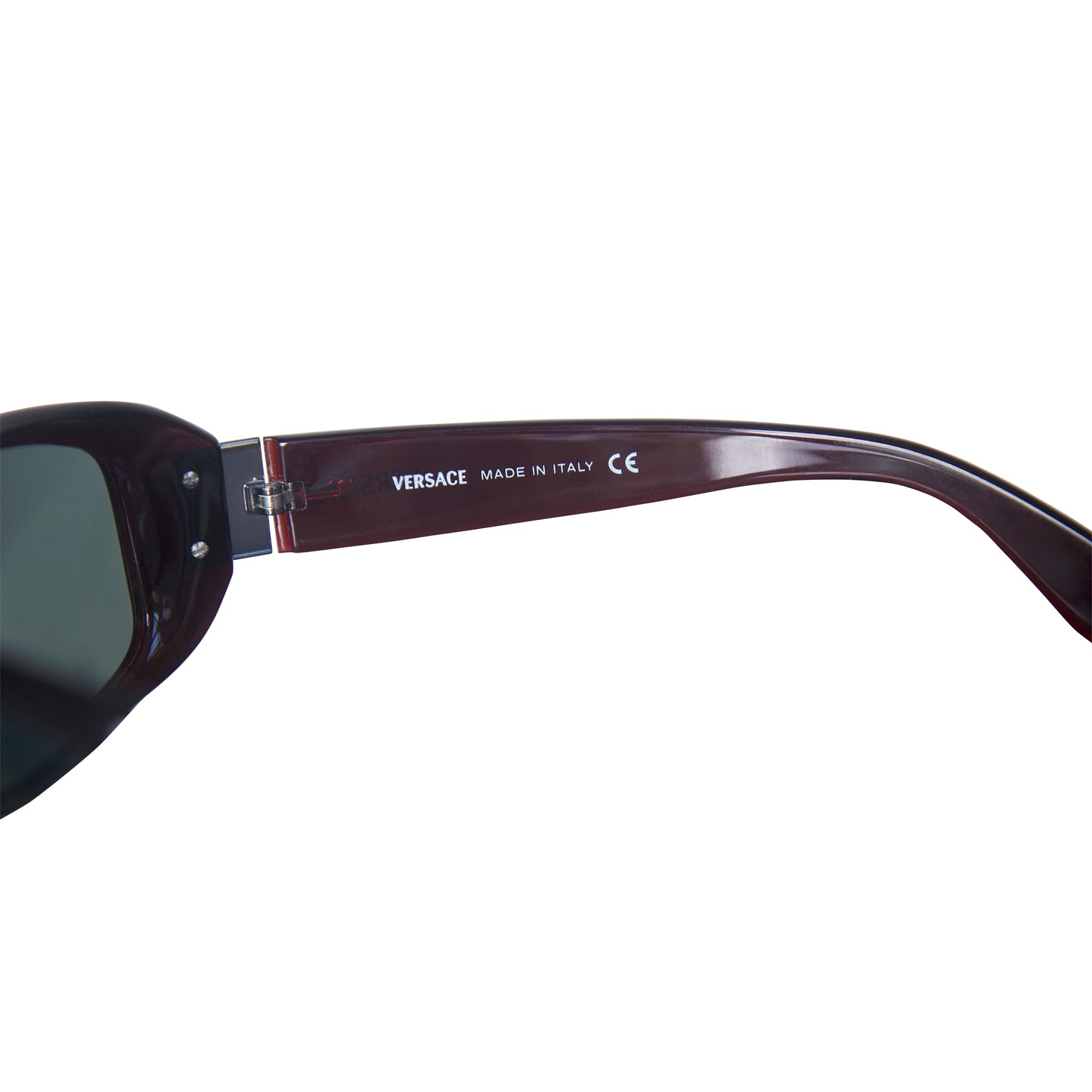 Versace 4043 Black Acetate Square Wraparound Sunglasses