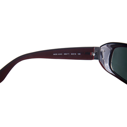 Versace 4043 Black Acetate Square Wraparound Sunglasses