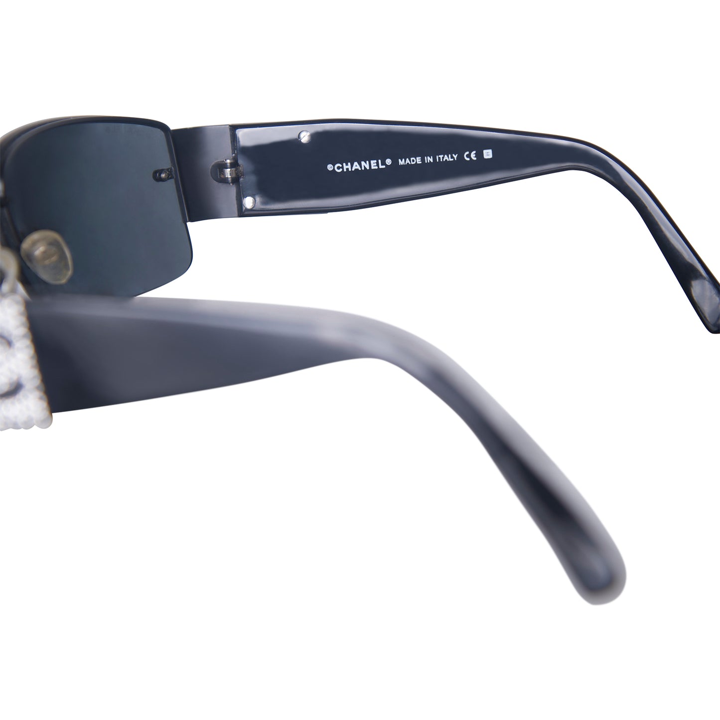 Chanel CC 4117-B Black Rimless Diamonte Sunglasses