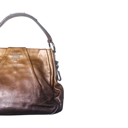 2000 Prada Naplak Sfumata Hardware Detailed Dualtone Hobo Bag