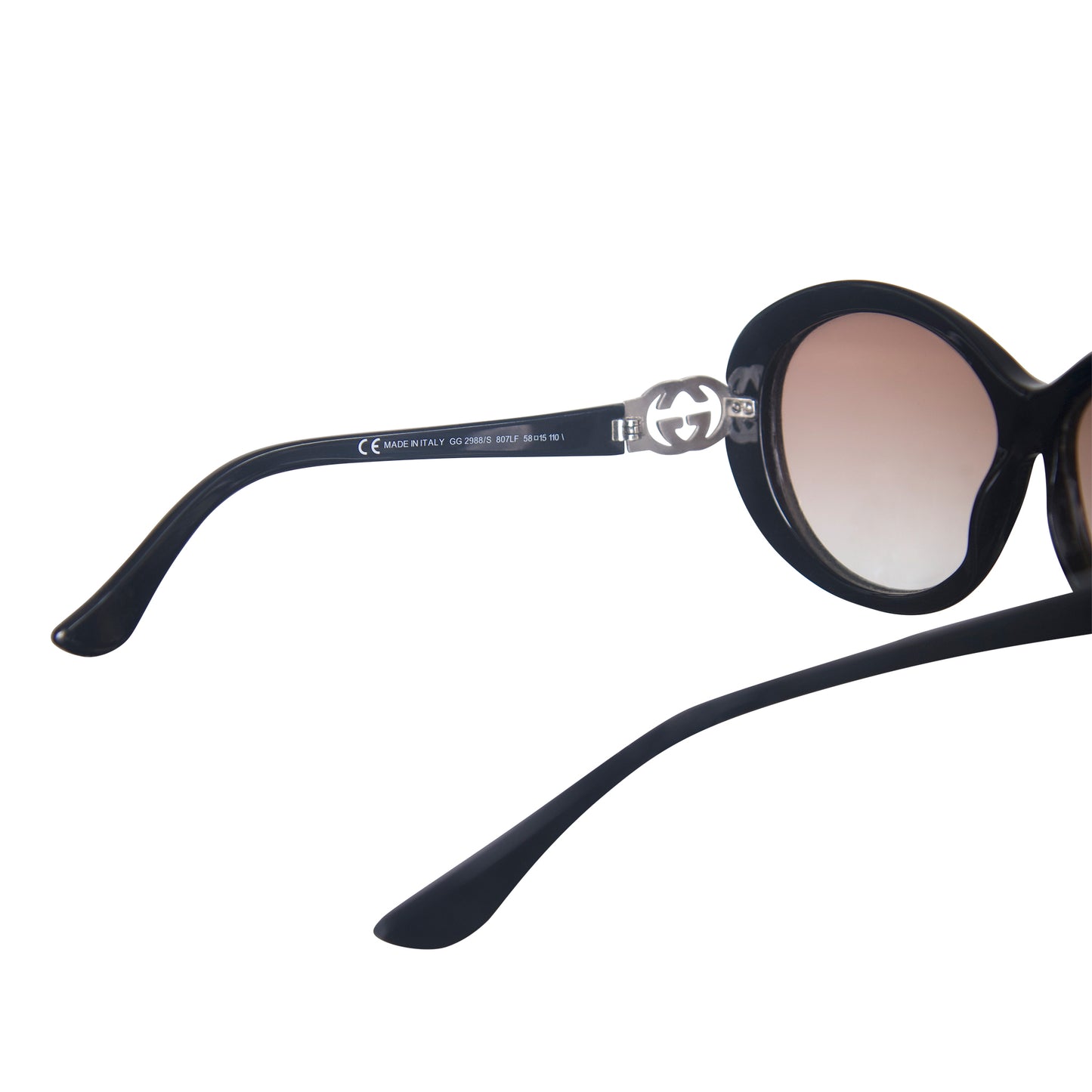 Gucci GG 2988/S Monogram Temple Oval Sunglasses