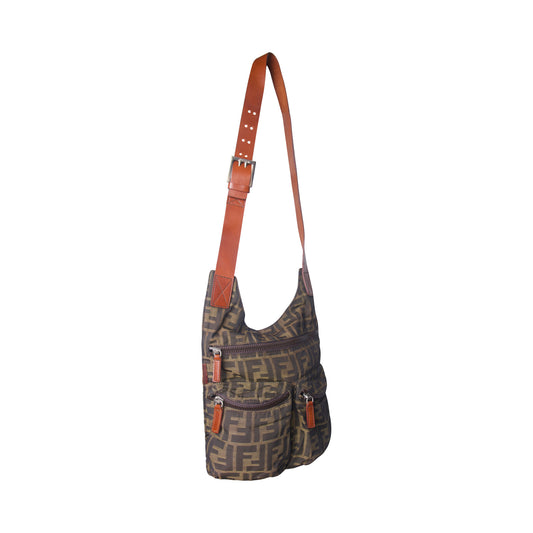 Fendi Zucca Canvas Messenger Bag