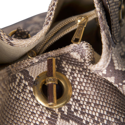 Yves Saint Laurent Rive Gauche Python Leather Handbag
