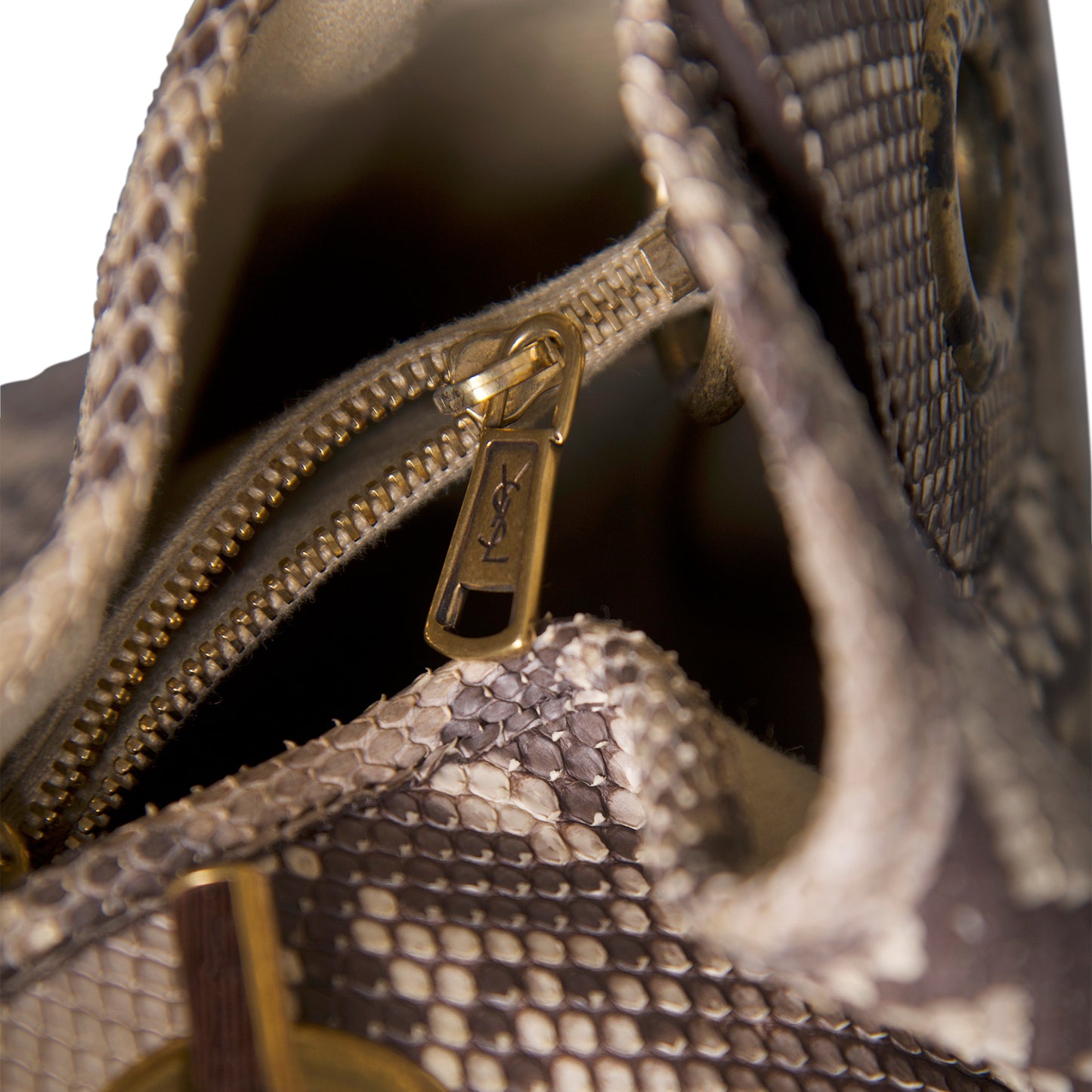 Yves Saint Laurent Rive Gauche Python Leather Handbag