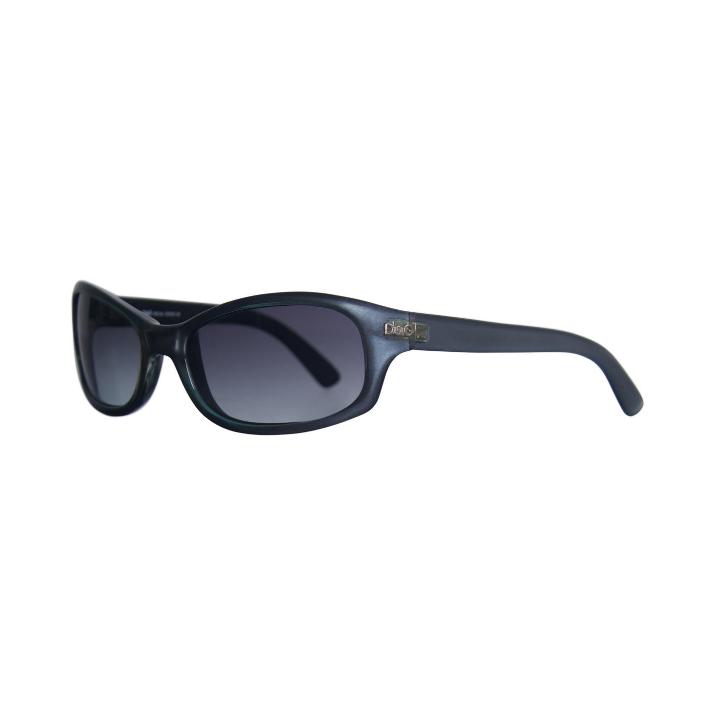Dolce & Gabbana 2053 Metallc Blue Frame Wrap Sunglasses