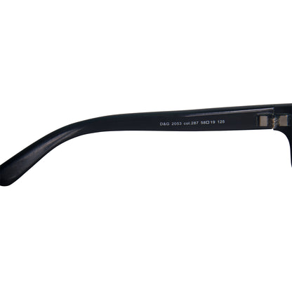 Dolce & Gabbana 2053 Metallc Blue Frame Wrap Sunglasses