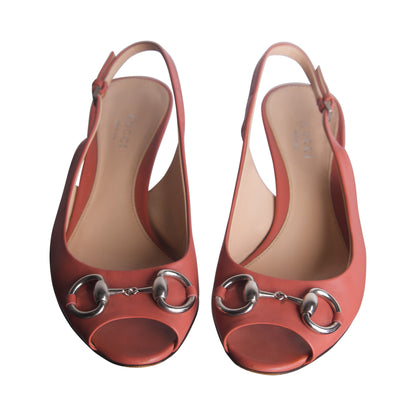 S/S 2012 Gucci Starfish Slingback Horsebit Coral Heels UK 3