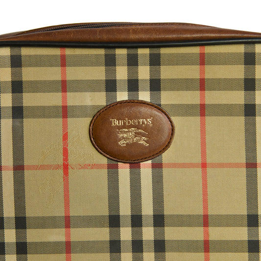 Burberry Beige Horseferry Nova Check Leather Crossbody Bag