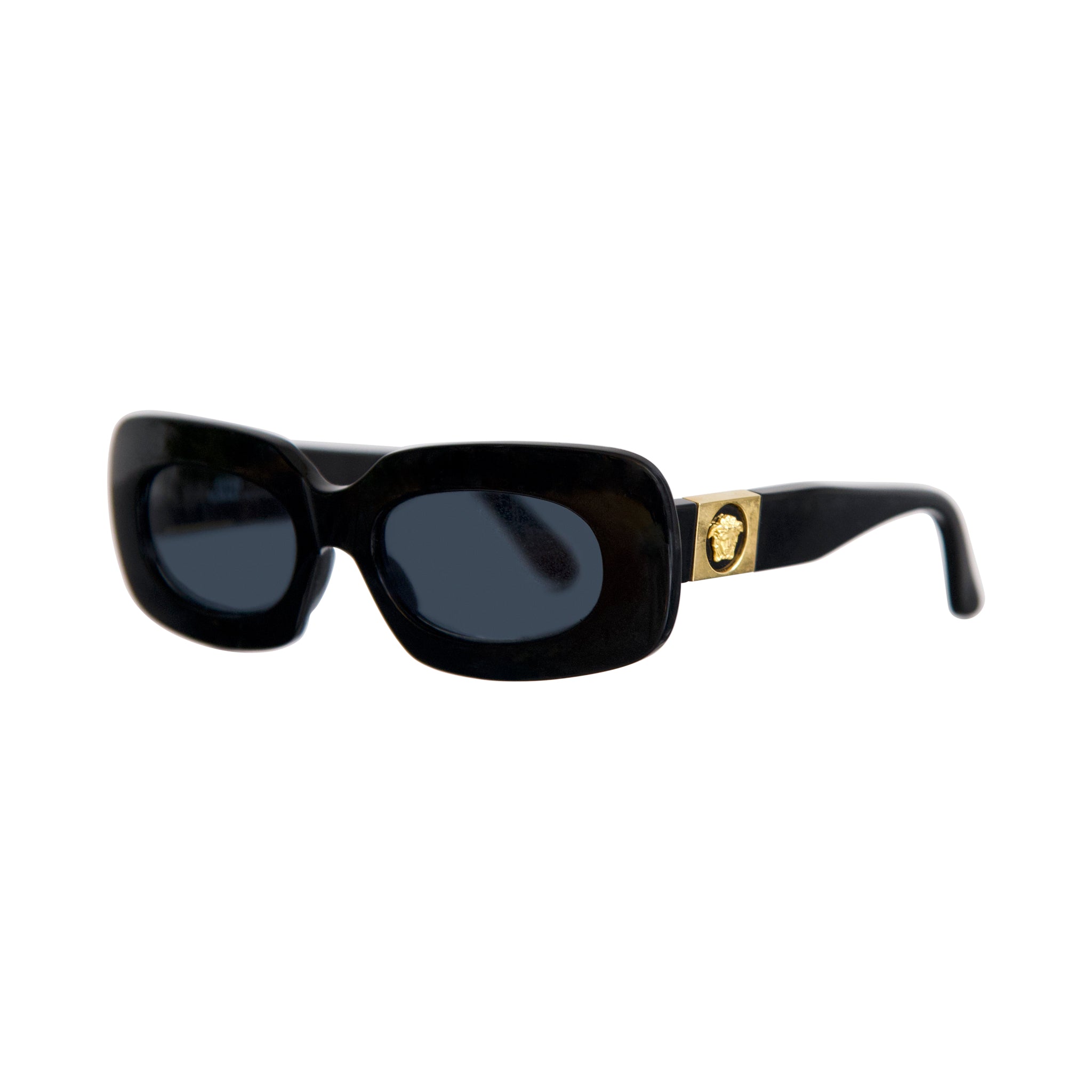 Gianni Versace 416/C 825 Gold Medusa Logo Black Block Frame