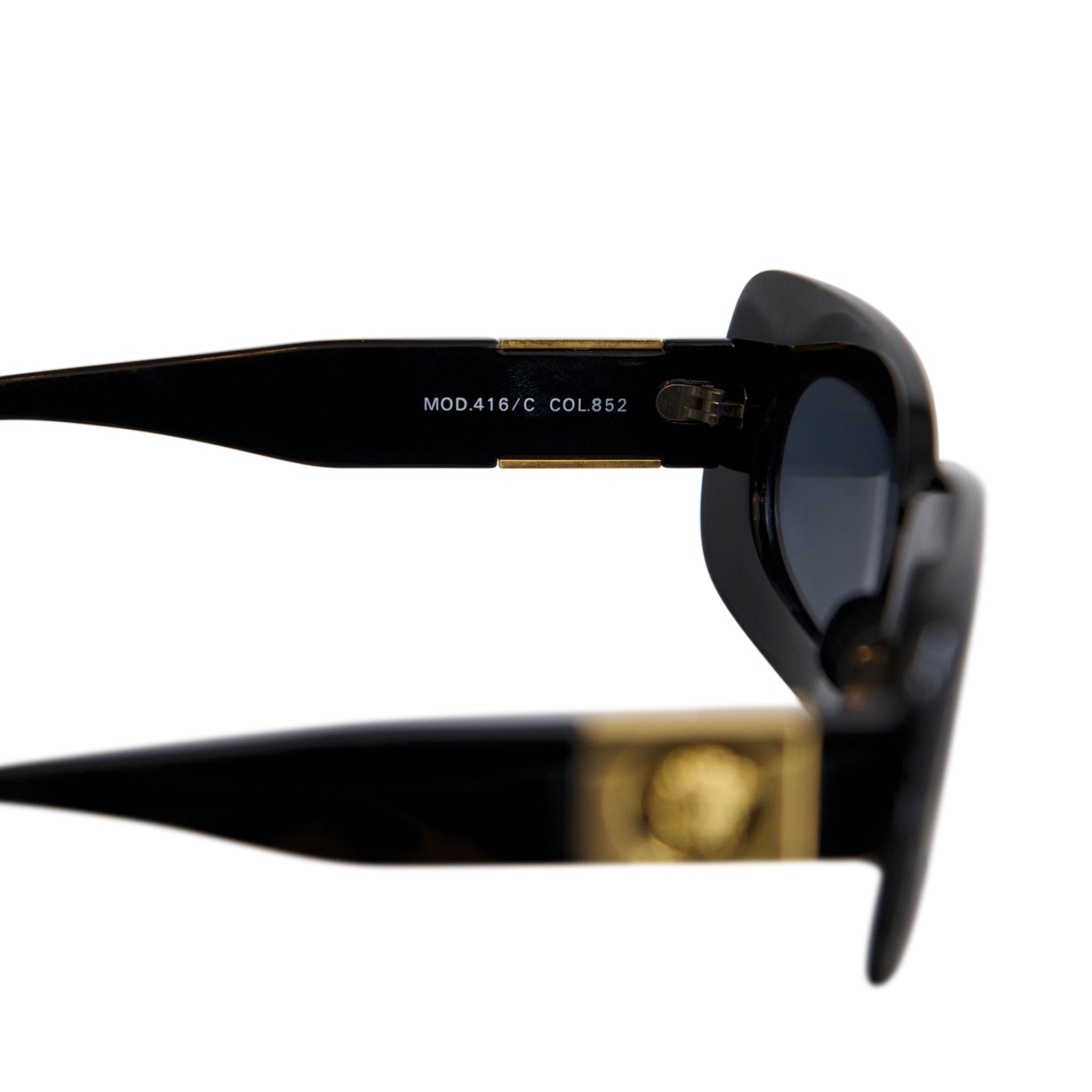 Gianni Versace 416/C 825 Gold Medusa Logo Black Block Frame