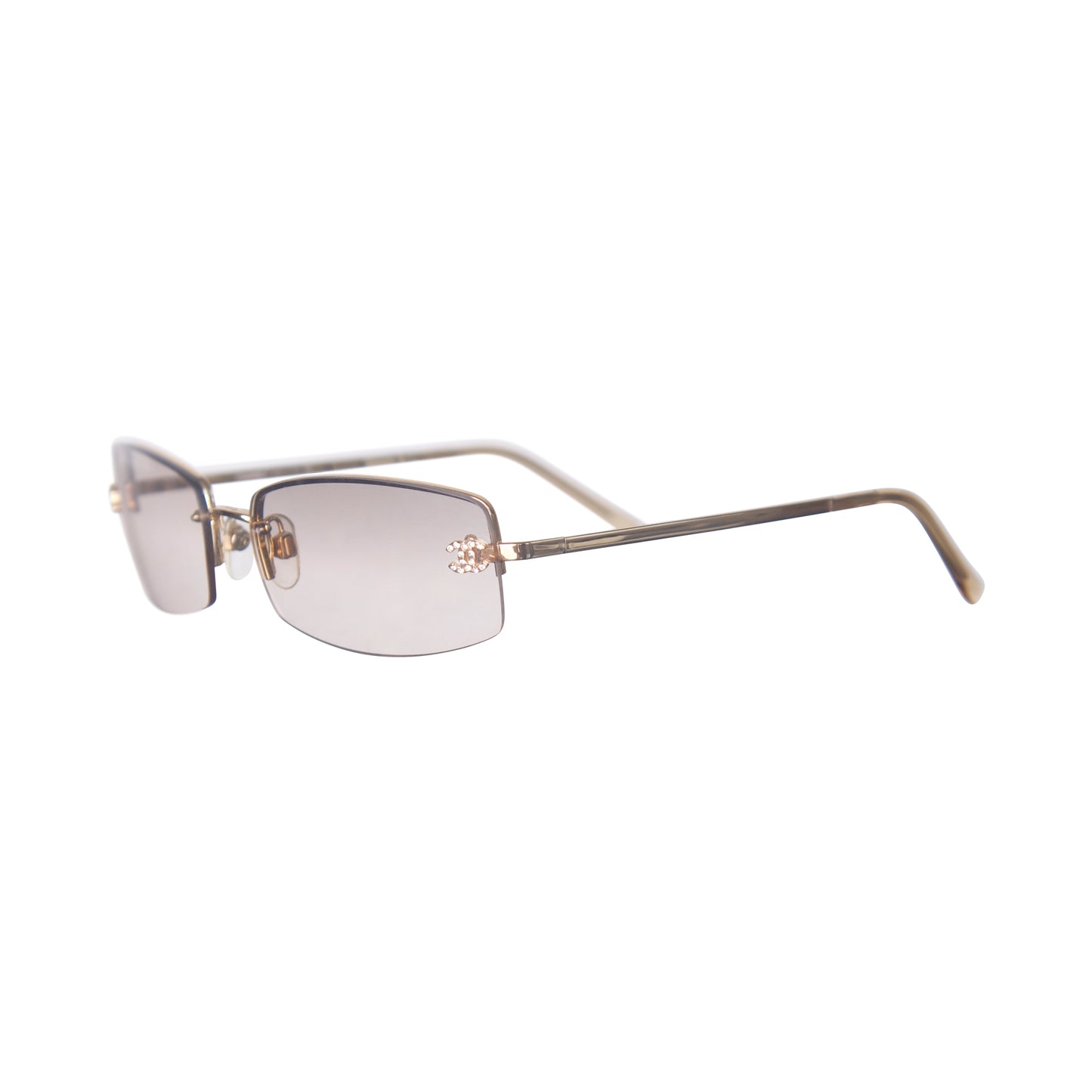 Chanel 4093-B Rimless Tinted CC Sunglasses