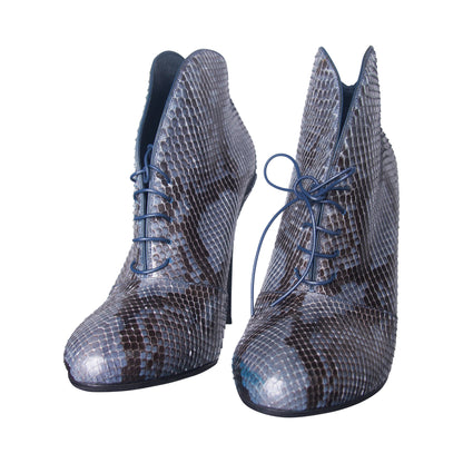 Gucci Python Leather Lace Up Booties (UK 4.5)