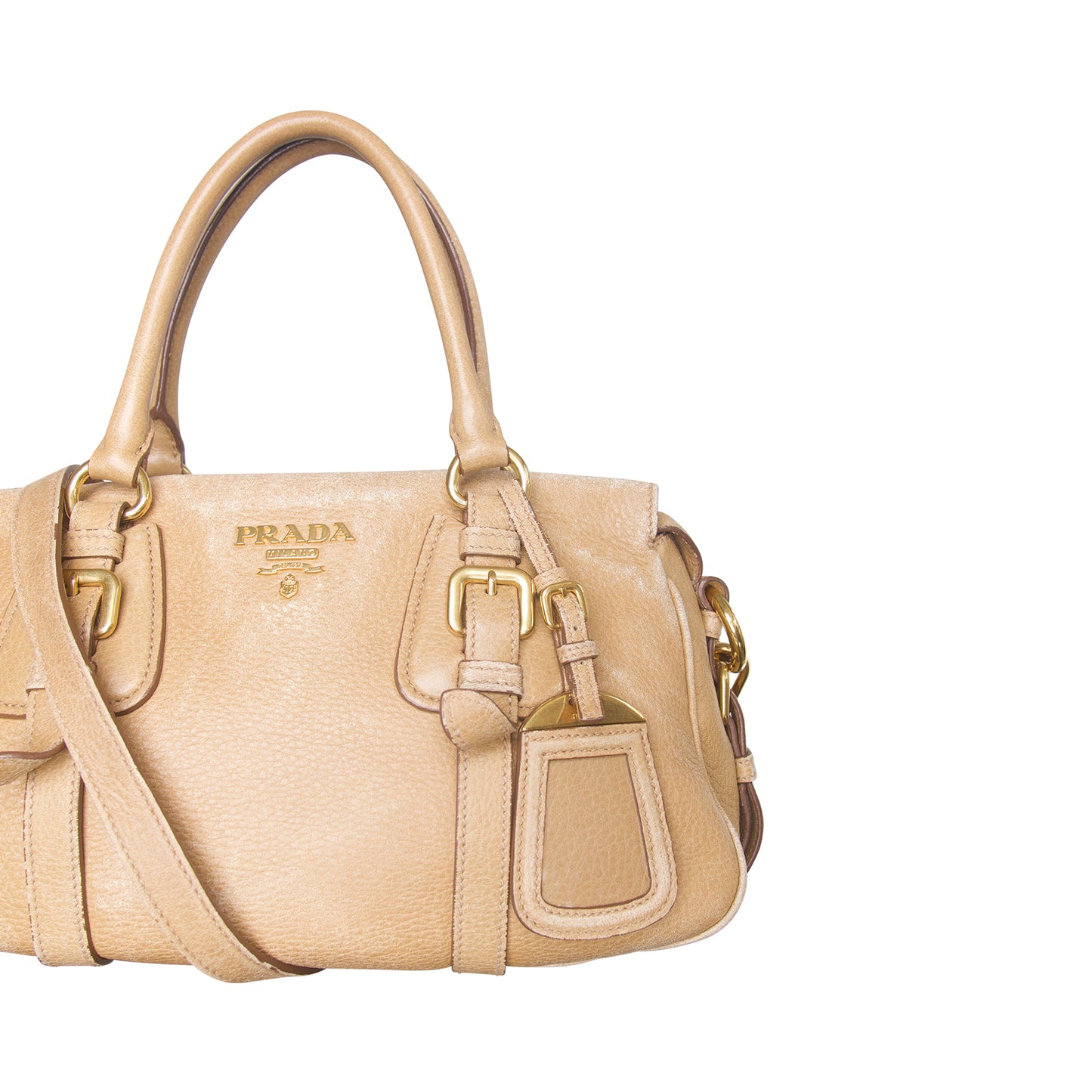 2000's Prada Vitello Leather Bowler Bag