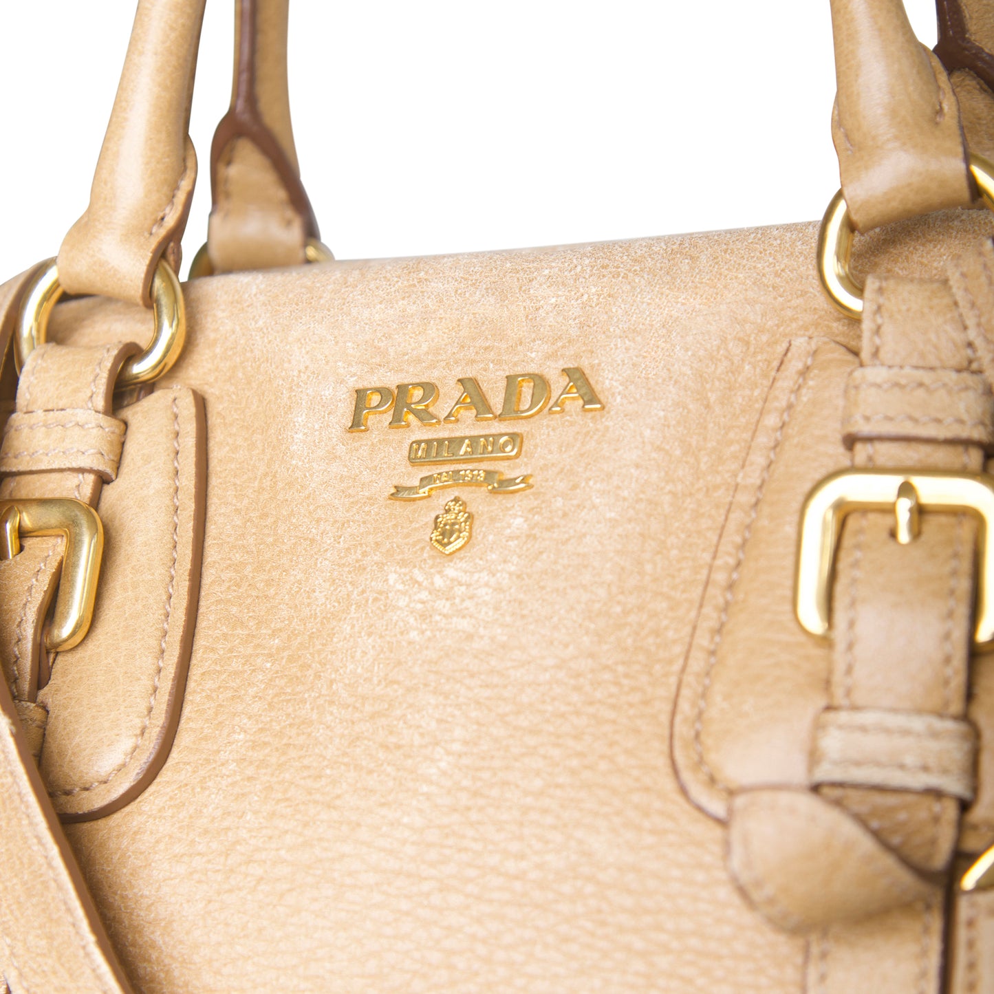2000's Prada Vitello Leather Bowler Bag