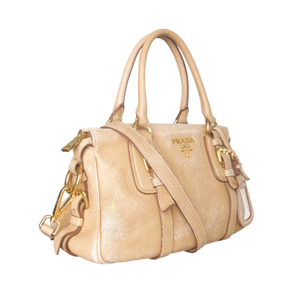 2000's Prada Vitello Leather Bowler Bag