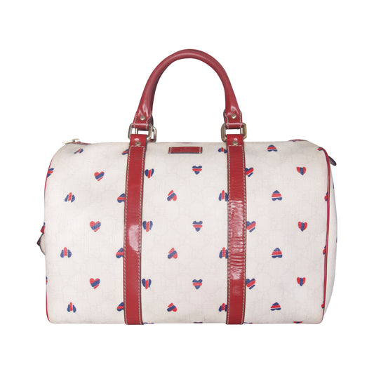 Gucci Heart Print Boston Bag. FA : 276