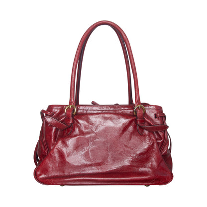 2007 Miu Miu Vitello Bow Leather Shoulder Bag