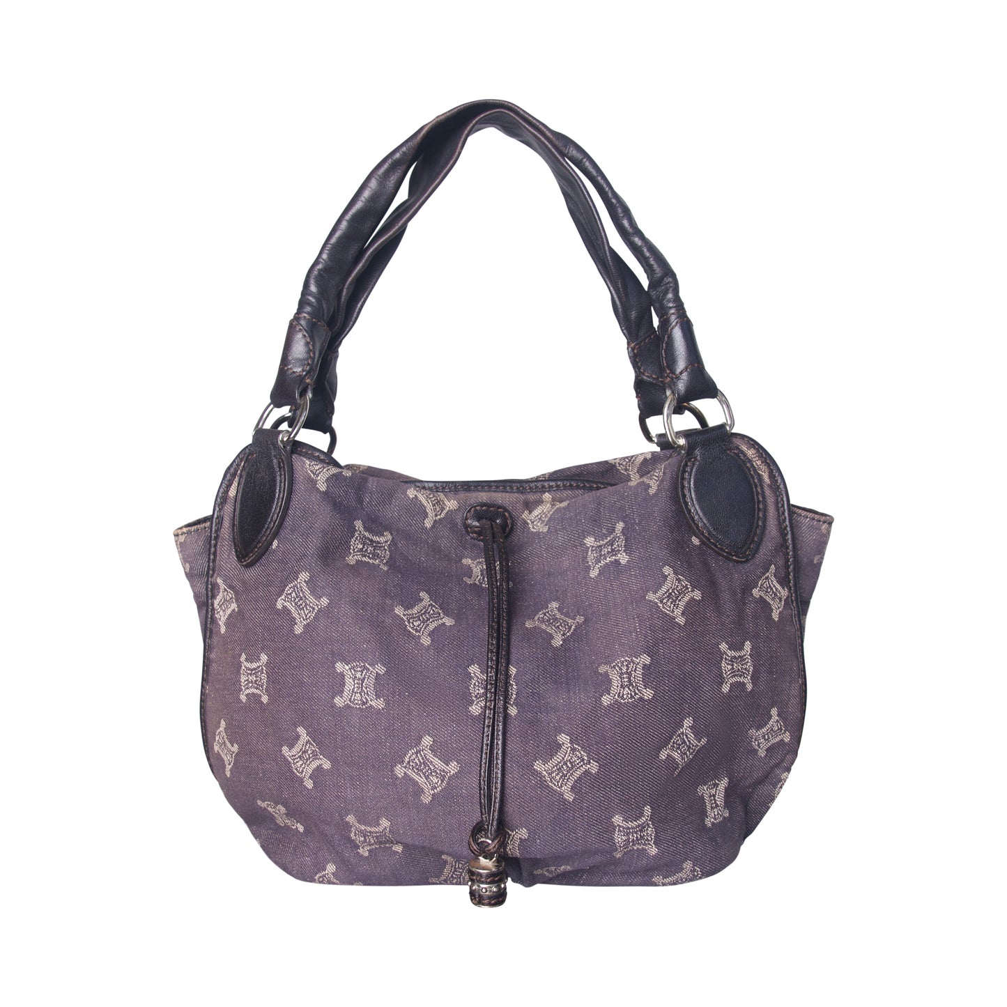 2008 Celine Macadam Denim Hobo Bag