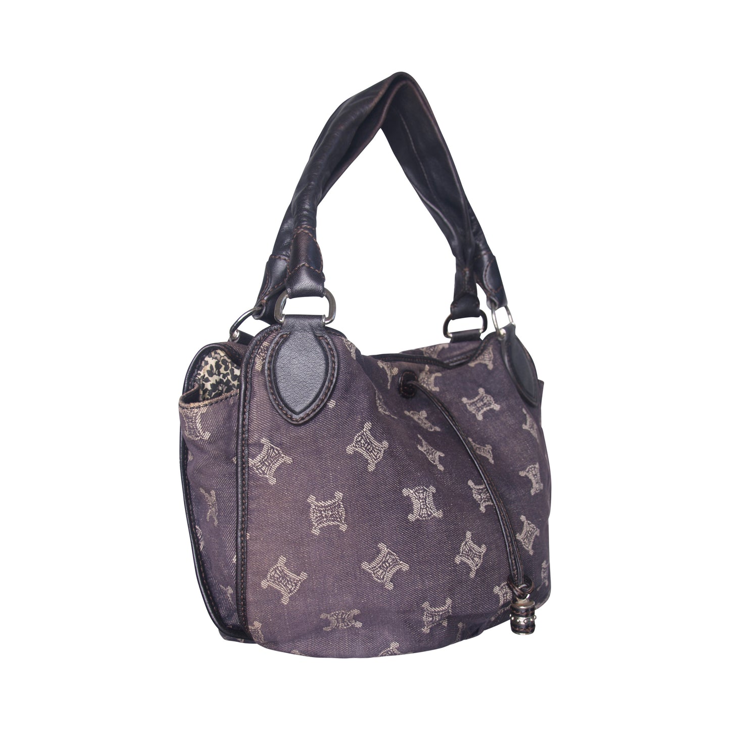 2008 Celine Macadam Denim Hobo Bag