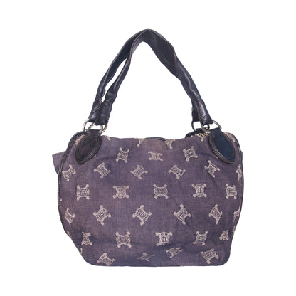 2008 Celine Macadam Denim Hobo Bag