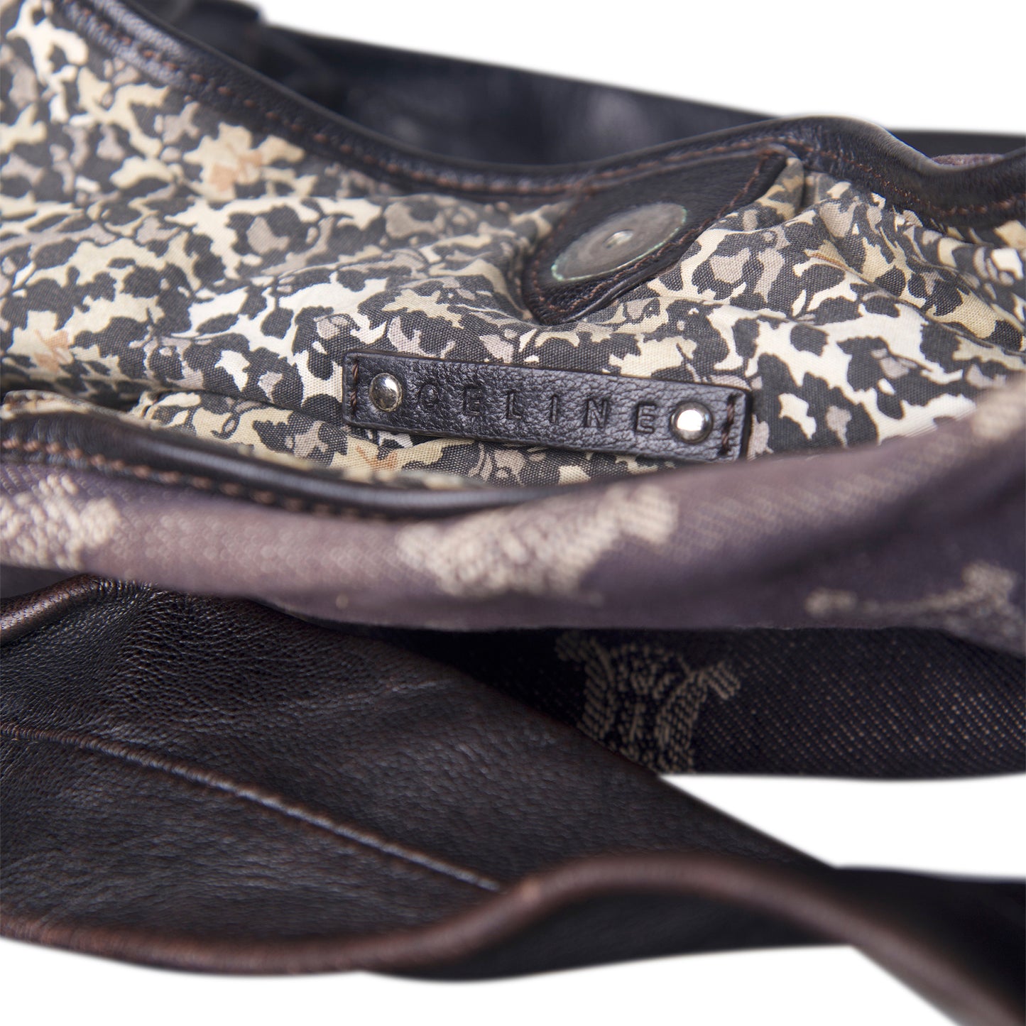 2008 Celine Macadam Denim Hobo Bag