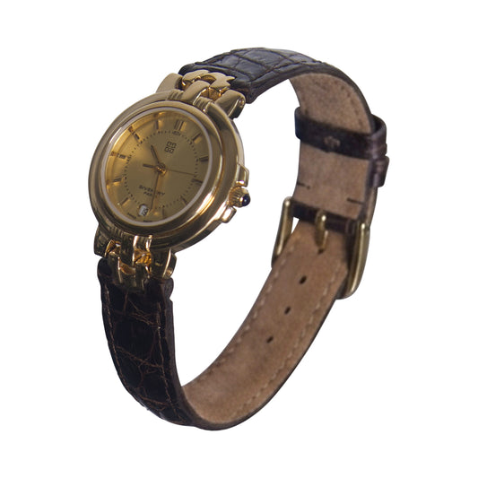 Givenchy Chenonceaux Model Brown Leather Strap Watch