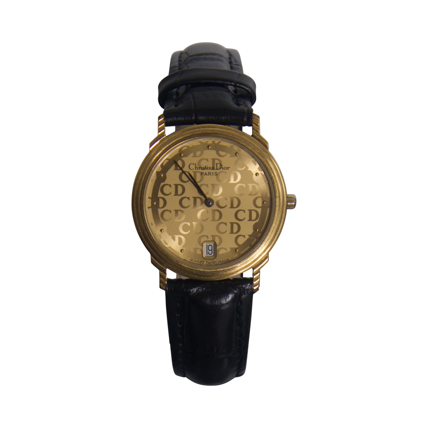 Christian Dior 45.122.2 Gold Croc Strap Watch