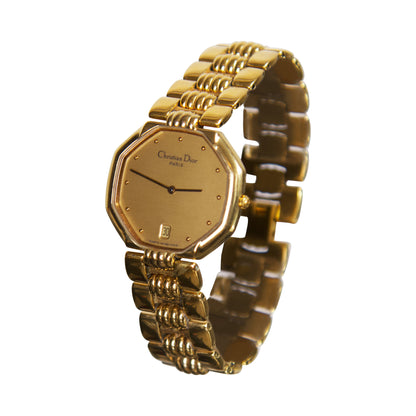 Christian Dior Octagon Gold Plated Watch 48153