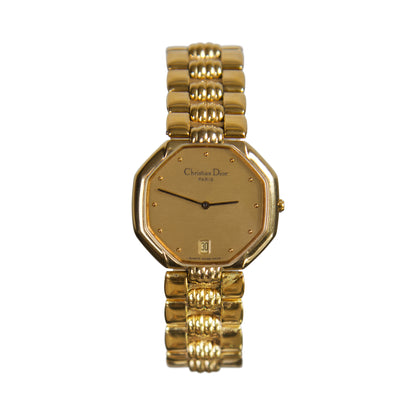 Christian Dior Octagon Gold Plated Watch 48153