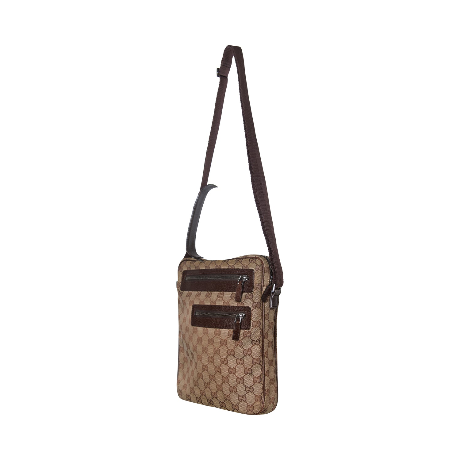 Gucci GG Monogram Beige Canvas Crossbody Bag