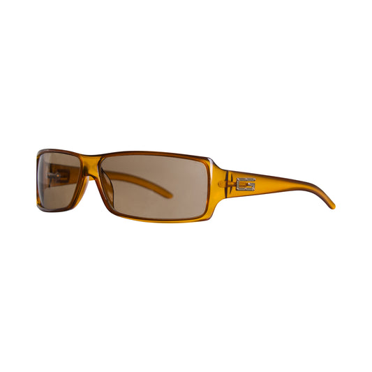 Gucci Brown Rectangular Sunglasses With Gold Studded 'G' Detail (GG2515/S)