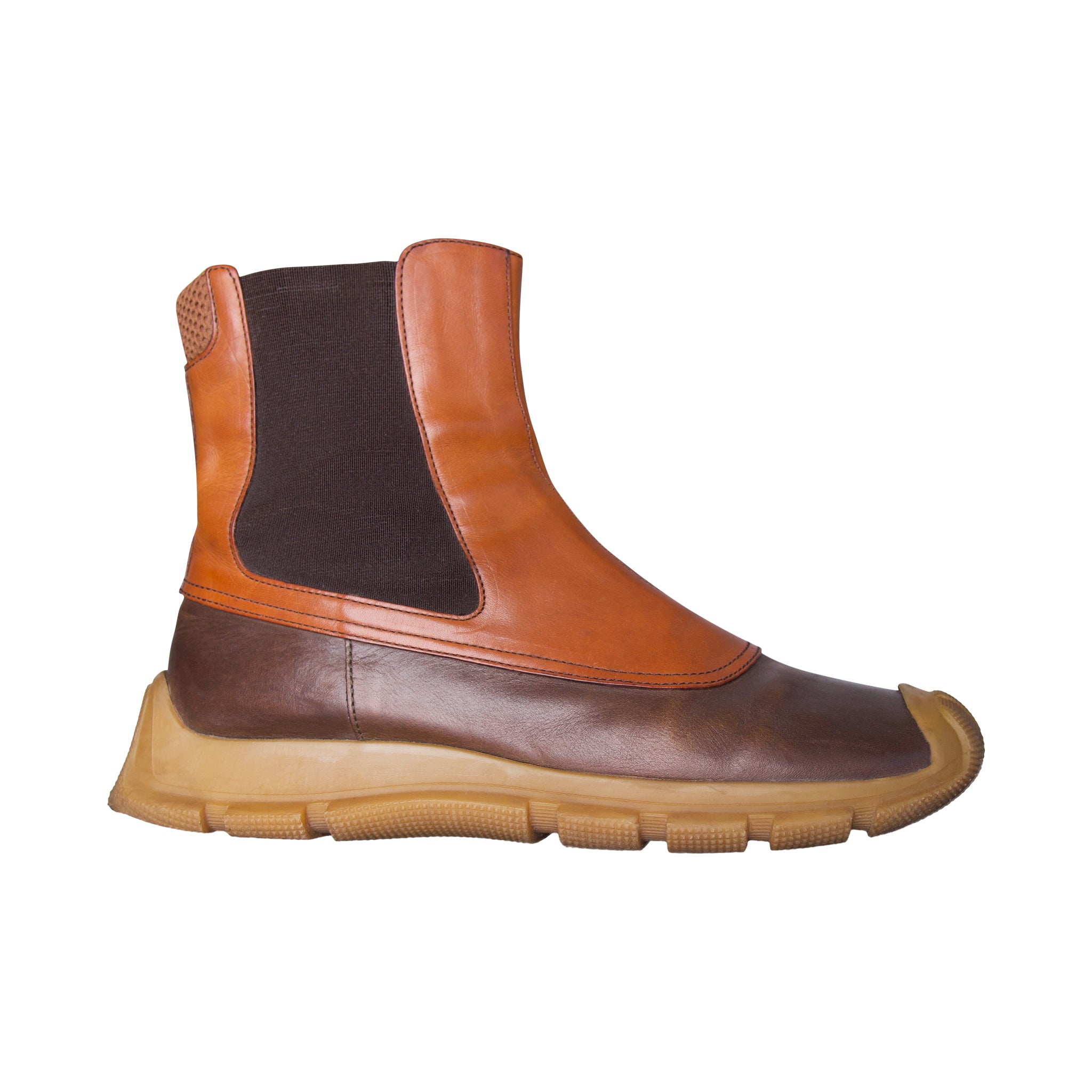 F/W 1999 Miu Miu Brown Leather Chelsea Boots – Vintage