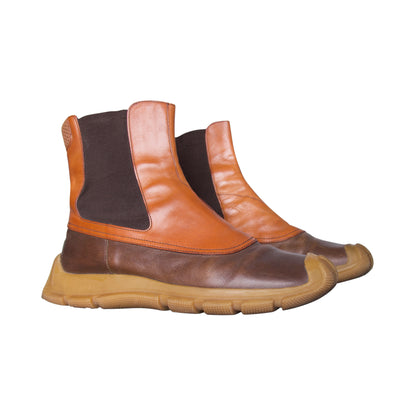 F/W 1999 Miu Miu Brown Leather Chelsea Boots