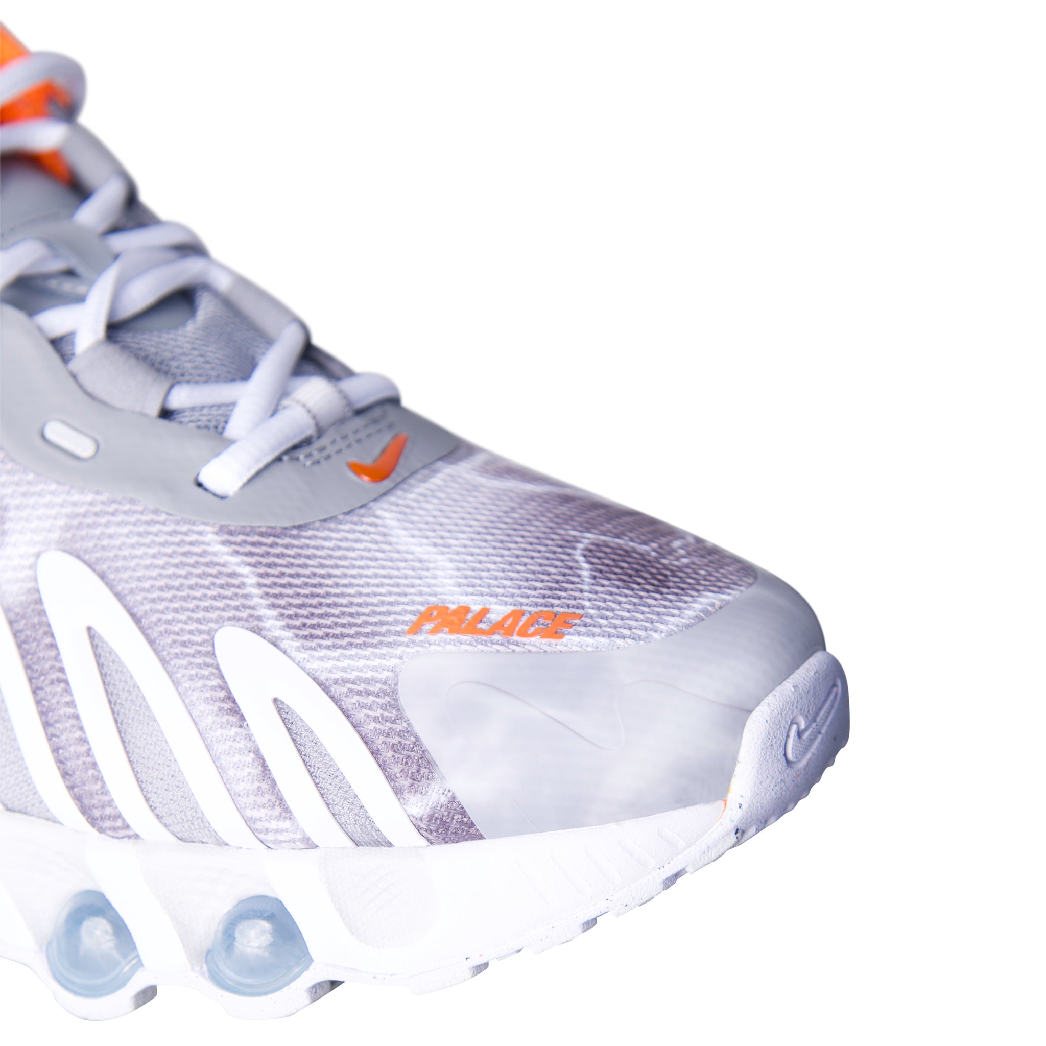Palace x Nike Air Max DN8 Dusty Grey/Saftey Orange Trainers – Vintage