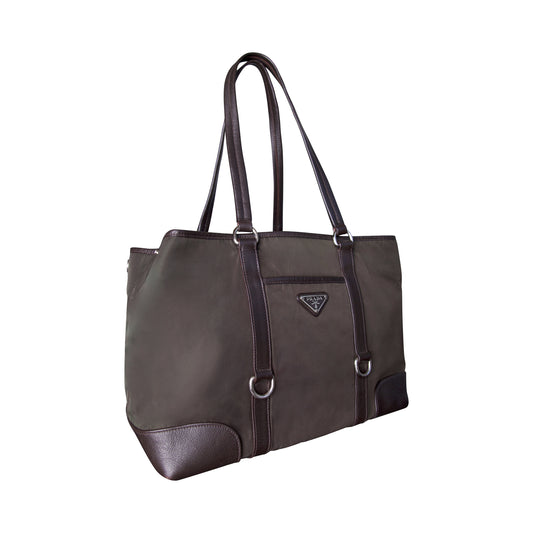 Prada Black Tessuto Nylon Large Holdall