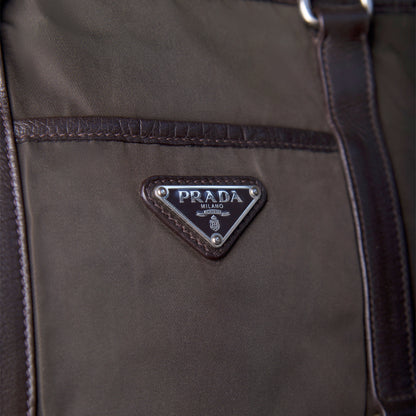 Prada Black Tessuto Nylon Large Holdall