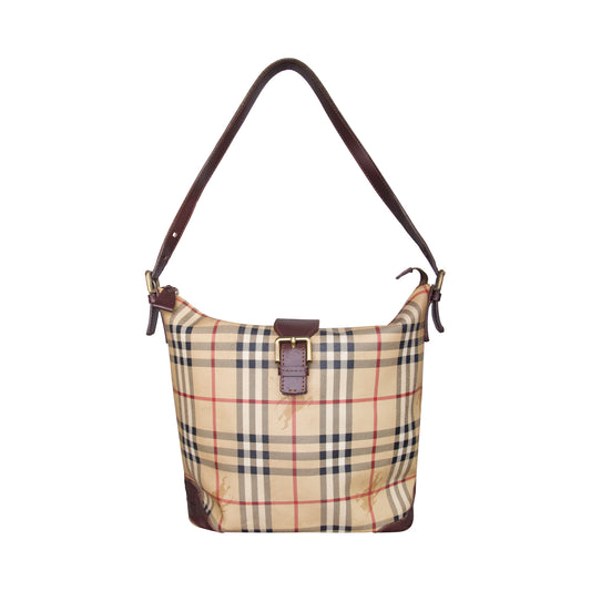 1990s Burberry Nova Check Haymarket Sling Shoulder Bag