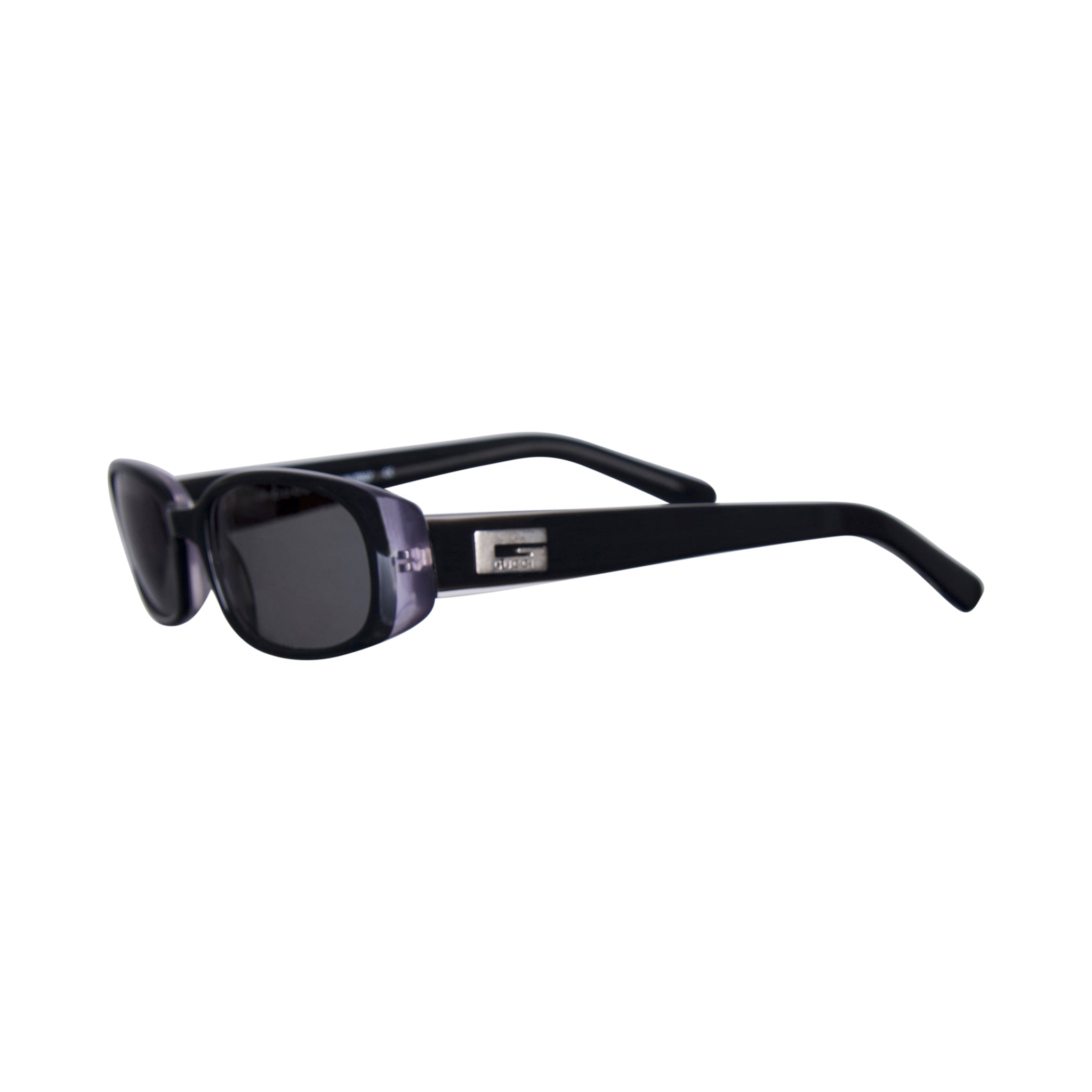 1998 Gucci Silver Monogram Black Frame Sunglasses – Vintage